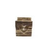 Svietnik drevený srdce - 9 cm