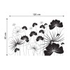 Nálepky na nábytok - Čiernobiele kvety, 85 x 125 cm