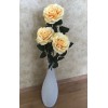 Dekoračný umelý kvet - Ruža žltá 80 cm