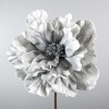Dekoračný penový kvet - Flore 164 biely, šedý, 75 x 22 cm