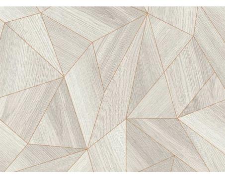 Vliesová tapeta s moderným dreveným vzorom a metalickým efektom - sivá, zlatá, rolka: 10,05 m x 0,53 m (5,33 m²), TA-309361332