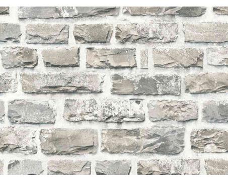 Vliesová tapeta s imitáciou lomového a prírodného kameňa - béžová, sivá, rolka: 10,05 m x 0,53 m (5,33 m²), TA-309361402