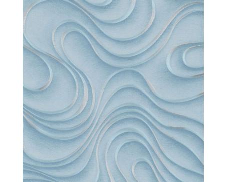 Výpredaj - luxusné tapety 56321 Colani - modrá tapeta s vlnovkami za skvelú cenu, šírka 70 cm