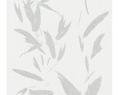 Tapeta s abstraktnými listami - krémová, sivá 37549-4