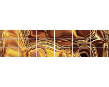 Keramické obklady - abstrakt zlatý - 240 x 60 cm - 18 ks