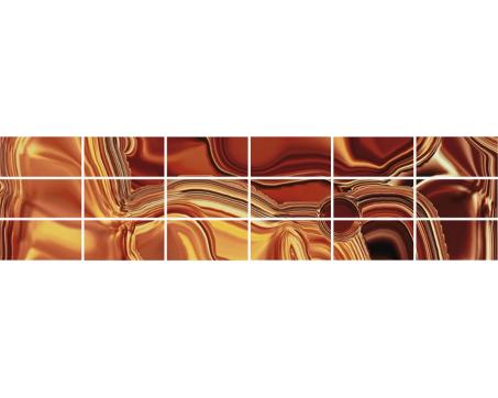 Keramické obklady - abstrakt bronzový - 240 x 60 cm - 18 ks