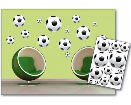 Dekoračné nálepky na stenu Futbalové lopty - 50 x 70 cm 