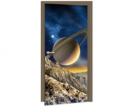 Fototapeta na dvere DL-002 Planéta Saturn 95 x 210 cm