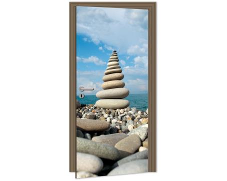 Fototapeta na dvere DL-014 Kamene na pláži 95 x 210 cm