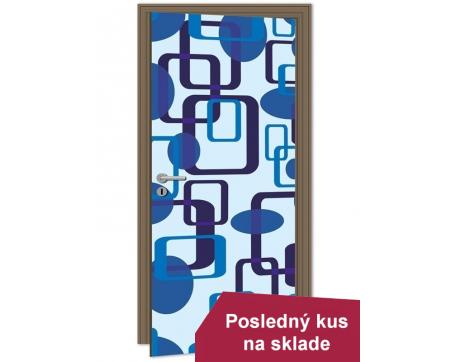 Fototapety na dvere - Modré štvorce 95 x 210 cm