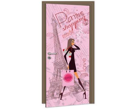 Fototapeta na dvere DL-045 Parížska móda 95 x 210 cm