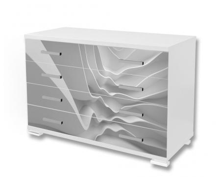 Nálepky na nábytok - 3D vlna, 85 x 125 cm