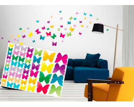 Dekoračné nálepky na stenu Motýle - 50 x 70 cm