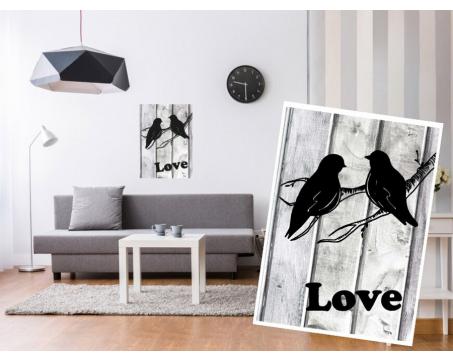 Dekoračné nálepky na stenu Holuby Love - 50 x 70 cm