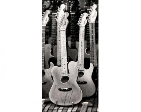 Fototapeta na podlahu samolepiace - Gitary v čiernobielom 85 x 170 cm, zľava 70%