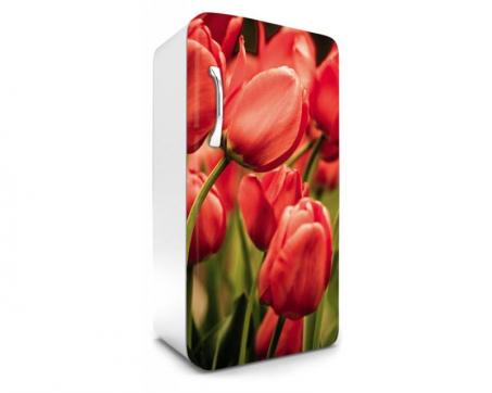 Fototapeta na chladničku FR-120-012 Červené tulipány 120 x 65 cm