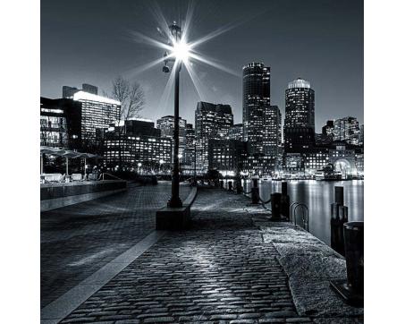 Obraz na skle - Boston - čiernobiely 30 x 30 cm - ZĽAVA 60%