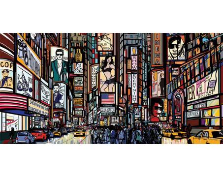 Obraz na skle - Times Square 30 x 60 cm - ZĽAVA 60%