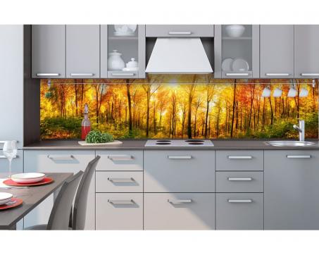 Fototapeta do kuchyne KI-260-084 Slnečný les 60 x 260 cm