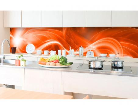 Fototapeta do kuchyne KI-350-037 Oranžový abstrakt 60 x 350 cm