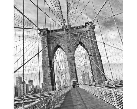 Fototapeta L-5510-SK Brooklyn most - čiernobiely 220 x 220 cm