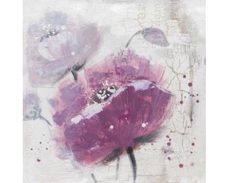 Maľované obrazy, Fialové kvety 60 x 60 cm