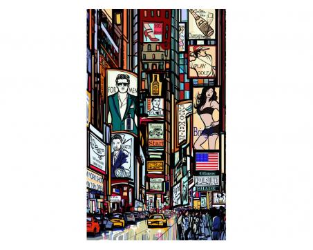 Fototapeta MS-2-0013 Times Square kreslený 150 x 250 cm