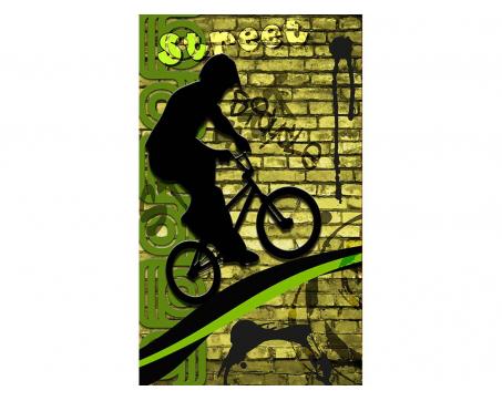 Fototapeta MS-2-0328 Bicykle v zelenom 150 x 250 cm