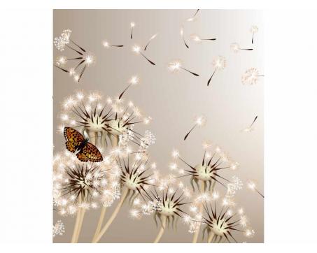 Fototapeta MS-3-0148 Púpavy s motýľom 225 x 250 cm