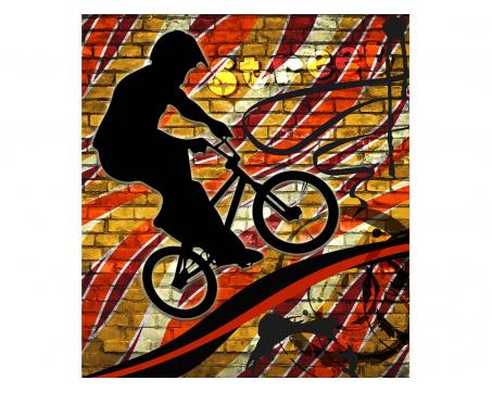 Fototapeta MS-3-0327 Bicykel v červenom 225 x 250 cm