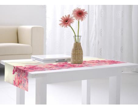 Štóla na stôl - Retro maky ružové,  40 x 140 cm, posledný 1 kus