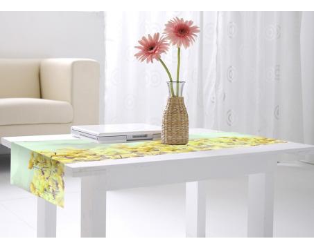 Štóla na stôl - Retro maky žlté,  40 x 140 cm