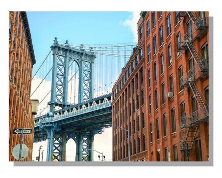 Obrazy na plátne Dimex - Manhattan most 100 x 75 cm