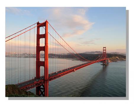 Obrazy na plátne Dimex - Golden Gate 100 x 75 cm