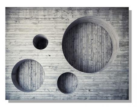 Obrazy na plátne Dimex - Drevená 3D stena 100 x 75 cm