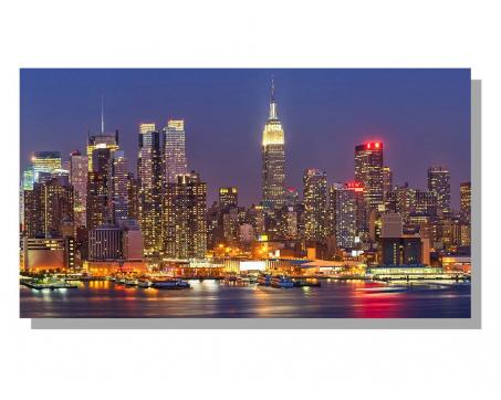 Obrazy na plátne Dimex - Nočný Manhattan 90 x 50 cm