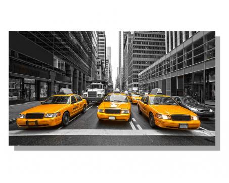 Obrazy na plátne Dimex - Žlté taxi 90 x 50 cm
