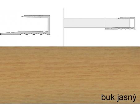 Prechodové lišty A63 šírka 1,6 cm, dĺžka 270 cm - buk jasný