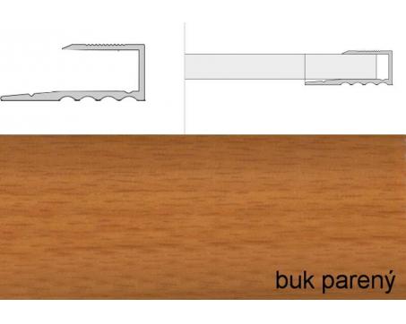 Prechodové lišty A63 šírka 1,6 cm, dĺžka 270 cm - buk parený