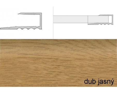 Prechodové lišty A63 šírka 1,6 cm, dĺžka 270 cm - dub jasný