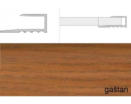 Prechodové lišty A63 šírka 1,6 cm, dĺžka 270 cm - gaštan japonský
