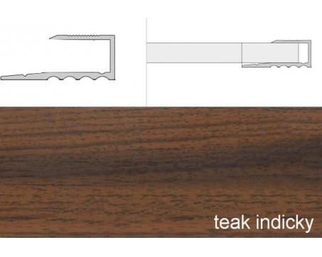 Prechodové lišty A63 šírka 1,6 cm, dĺžka 270 cm - teak indický
