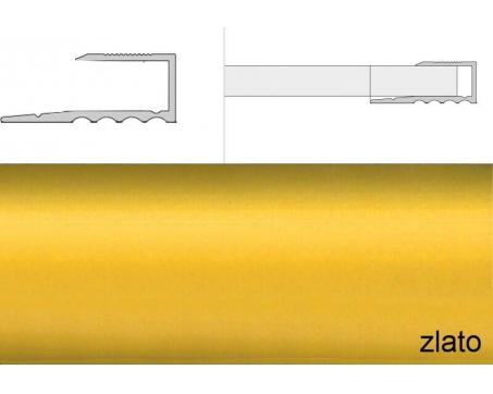 Prechodové lišty A63 šírka 1,6 cm, dĺžka 270 cm - zlatá