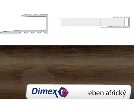 Prechodové lišty A63 šírka 1,6 cm, dĺžka 270 cm - eben africký