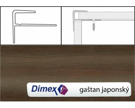 Prechodové lišty s lištou A60 šírka 1,6 x 2,3 cm dĺžka 270 cm - gaštan japonský