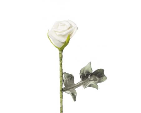 Dekoračný penový kvet - ružička biela, 45 cm