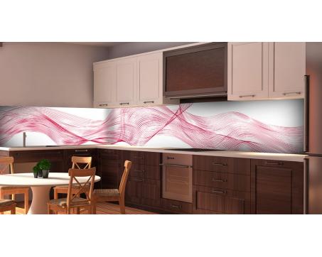 Fototapeta do kuchyne SKKI-5041 3D vlny červené, dĺžka 180 - 660 cm