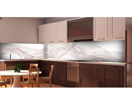 Fototapeta do kuchyne SKKI-5042 3D vlny hnedé, dĺžka 180 - 660 cm