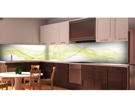 Fototapeta do kuchyne SKKI-5043 3D vlny zelené, dĺžka 180 - 660 cm