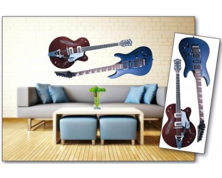 Dekoračné nálepky na stenu Gitary - 65 x 165 cm